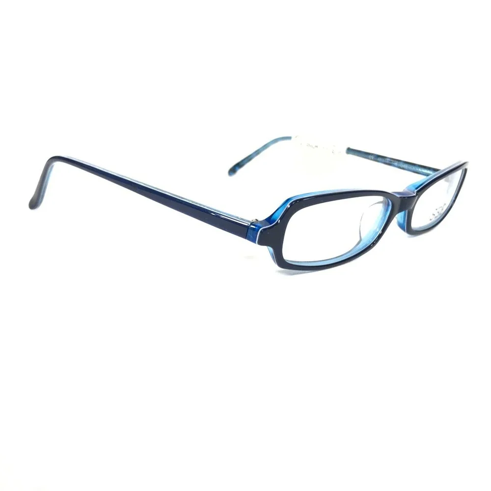 See Petite Eyeglasses Frames 5117 C.K2 Clear Blue Cat Eye Rectangular 49-15-140